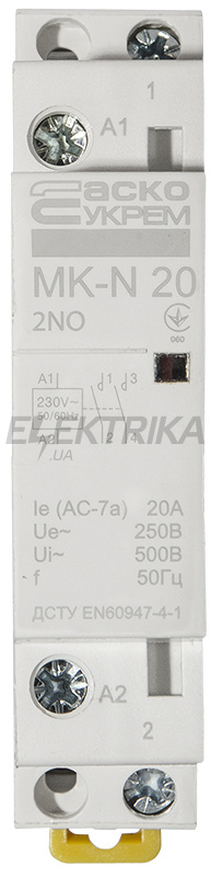 Контактор модульний АСКО-УКРЕМ MK-N 2P 20A 2NO (A0040030024)