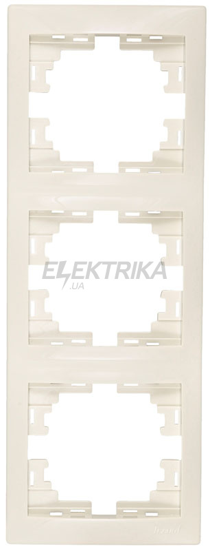 Рамка 3 посту вертикальна Lezard Mira б/вст крем (701-0300-153)