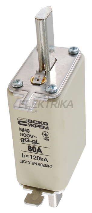Запобіжник ножовий плавкий АСКО-УКРЕМ NH0 80A gG (A0050010023)