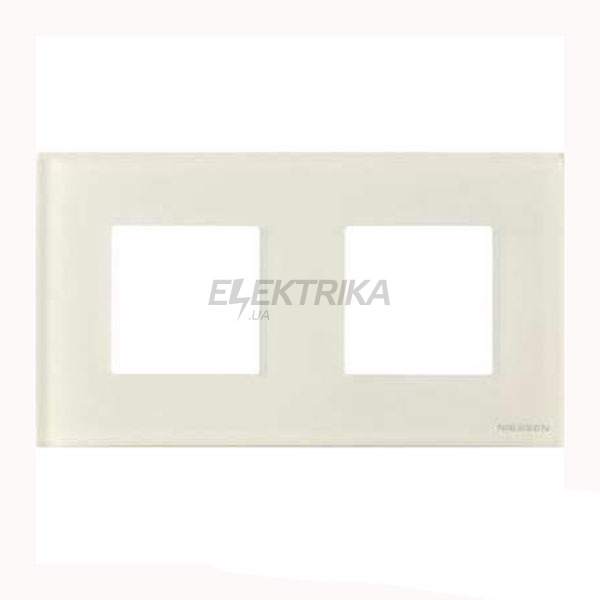 Рамка 2-постова Zenit N2271 CB, біле скло