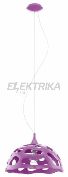 Світильник підвісний 1х60Вт Е27, фіолетовий/нікель, 92956