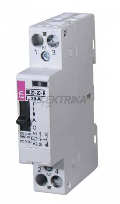 Модульний контактор ETI RD 20-20-R-230V AC/DC 002464042