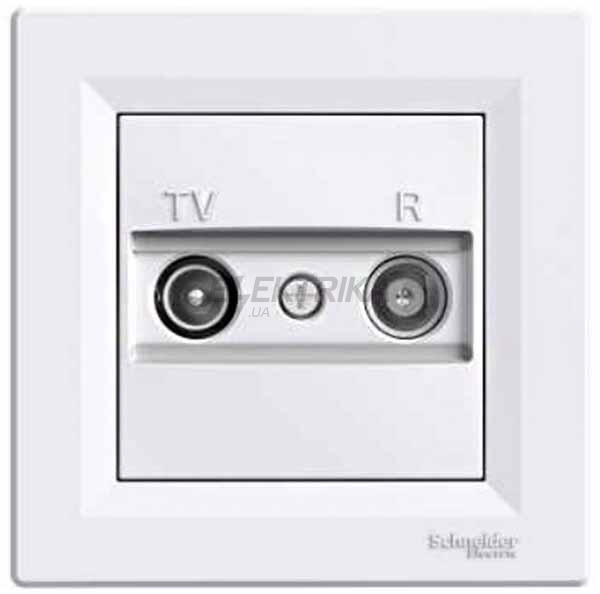 Розетка TV/R кінцева Schneider Electric Asfora 1дБ білий (EPH3300121)