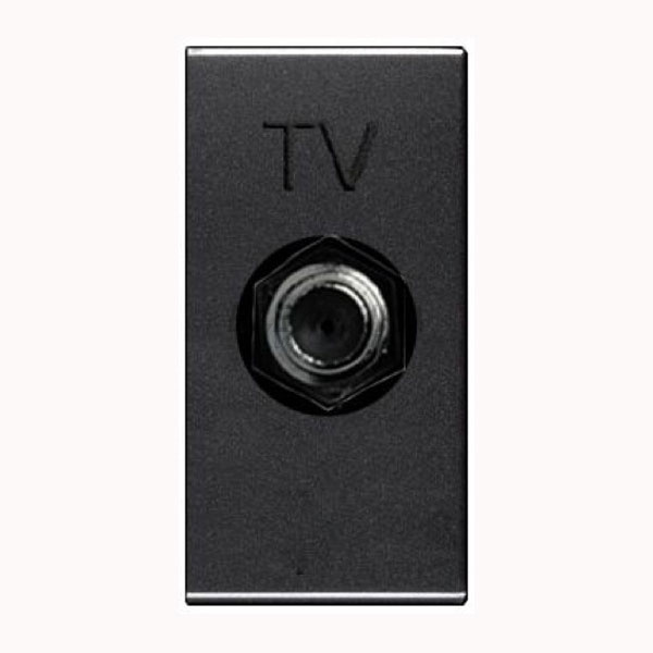 Розетка TV одиночна Zenit N2150 AN, антрацит