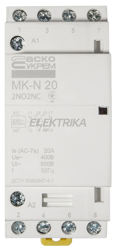 Контактор модульний АСКО-УКРЕМ MK-N 4P 20A 2NO2NC (A0040030029)