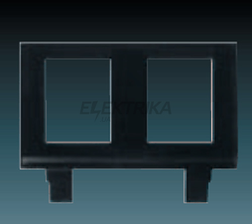 Супорт для комунікаційних розеток 5014E-A00100 подвійний, чорний, Time Arbo, Elektro-Praga