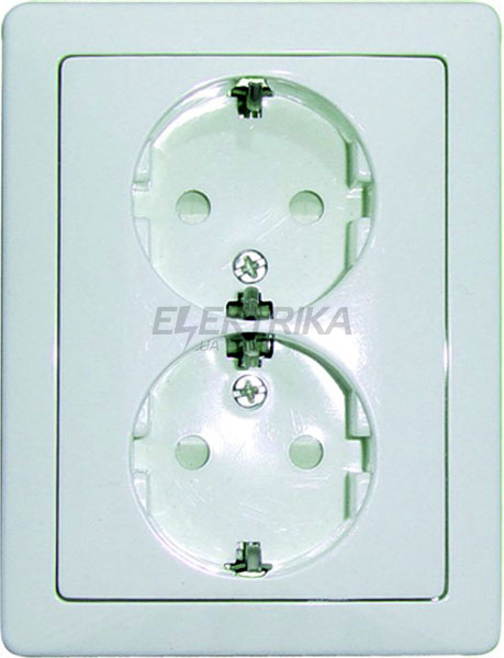 Комплект e.lux.1232L.2gz.anthracite розетки подвійний c з/к SHUKO, "антрацит"