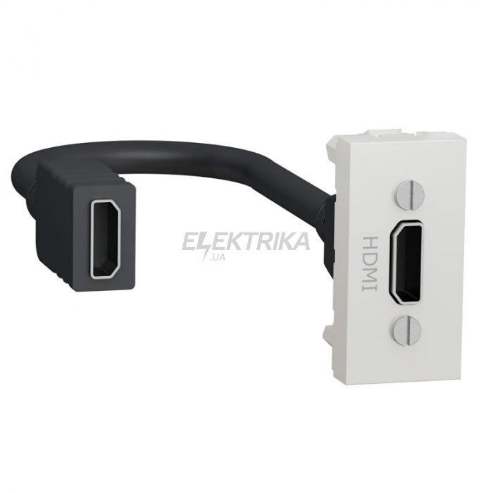 Розетка HDMI Schneider Unica New 1 модуль білий (NU343018)