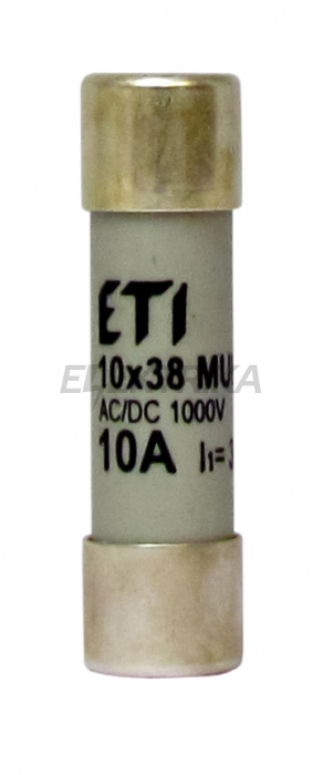 Плавка вставка запобіжник ETI CH10X38 MM 1A/1000V AC/DC 002625411