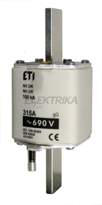 Плавка вставка запобіжник ETI NH2/K gG 200A/690V 004114346