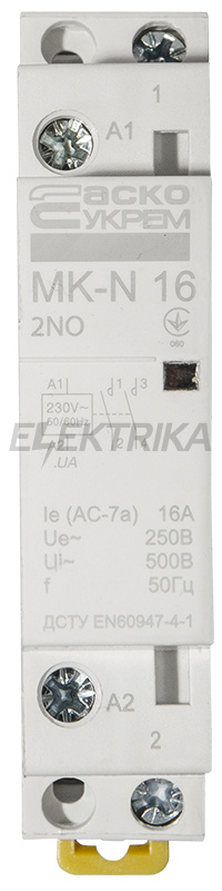 Контактор модульний АСКО-УКРЕМ MK-N 2P 16A 2NO (A0040030023)