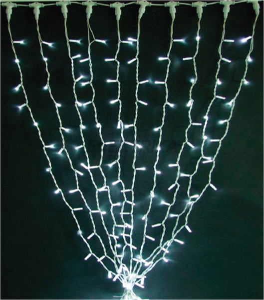 Гірлянда зовнішня Stalactites 300LED 1.0x3.0 синій/білий IP44