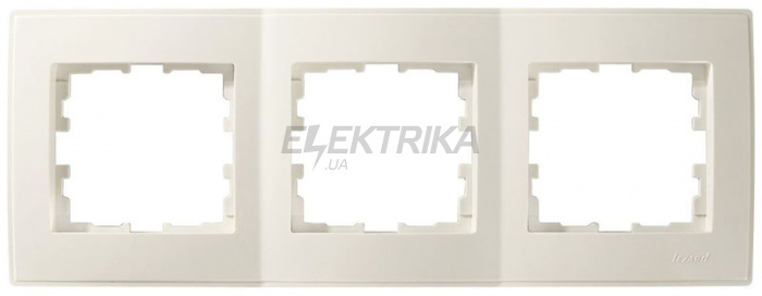 Рамка 3 посту горизонтальна Lezard Lesya б/вст крем (705-0300-148)