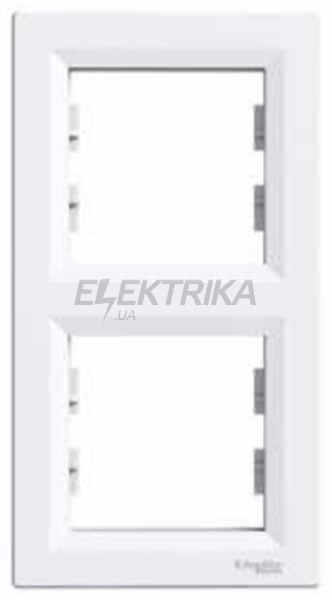Рамка вертикальна 2 поста Schneider Electric Asfora білий (EPH5810221)