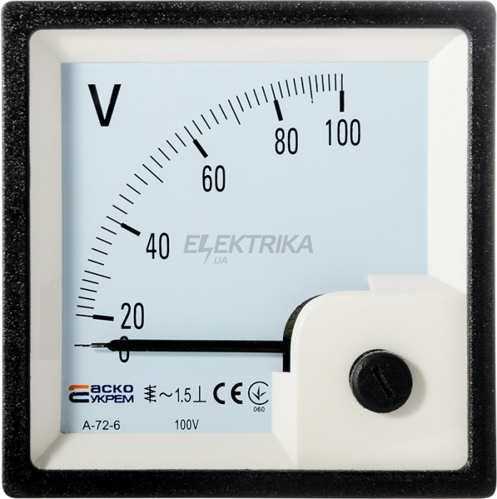 Вольтметр АСКО-УКРЕМ AС 100В 72х72 (A-72-6) (A0190010064)