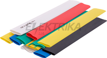 Набір трубок термоусаджувальних e.termo.stand.set.20.10, (8 кольорів), 100 мм, 24 шт. (s063009)