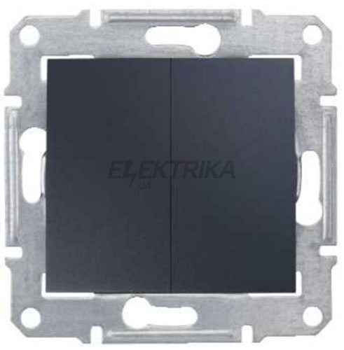 Перемикач двоклавішний Schneider Electric Sedna графіт (SDN0600170)