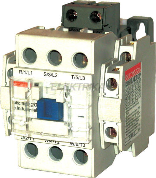 Контактор e.industrial.ukc.22.220, 22А, 220В, no+nc