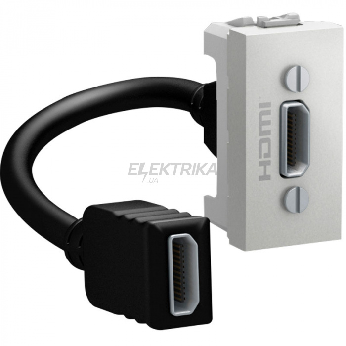 Розетка HDMI Schneider Electric Unica 1 модуль алюміній (MGU3.430.30)