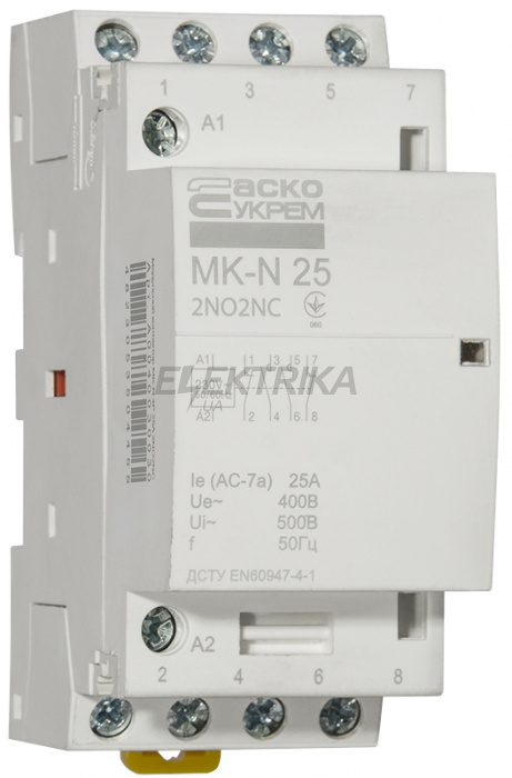 Контактор модульний АСКО-УКРЕМ MK-N 4P 25A 2NO2NC (A0040030030)