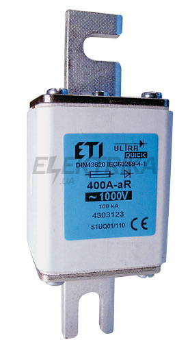 Плавка вставка запобіжник ETI S3UQ01/110/630A/1000V 004305128