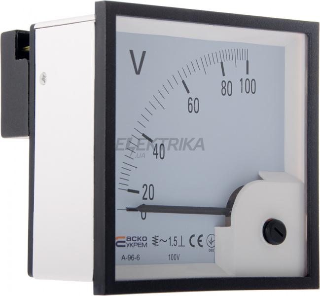 Вольтметр АСКО-УКРЕМ AС 100В 96х96 (A-96-6) (A0190010094)
