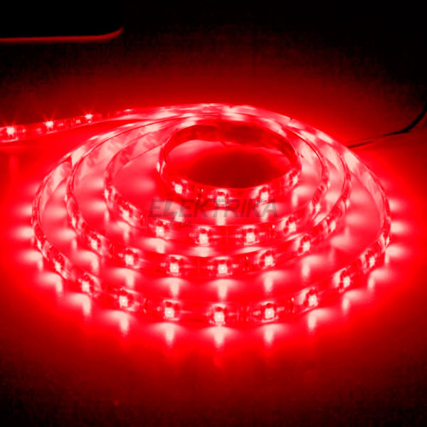 Стрічка світлодіодна LS604/ SANAN LED-RL 60SMD/m 4.8W/m 12V 5m-8-0.22mm червоний IP65