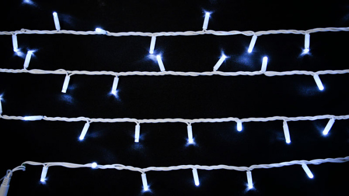 Гірлянда зовнішня DELUX STRING 200LED 20m білий/білий IP44 EN (90009108)