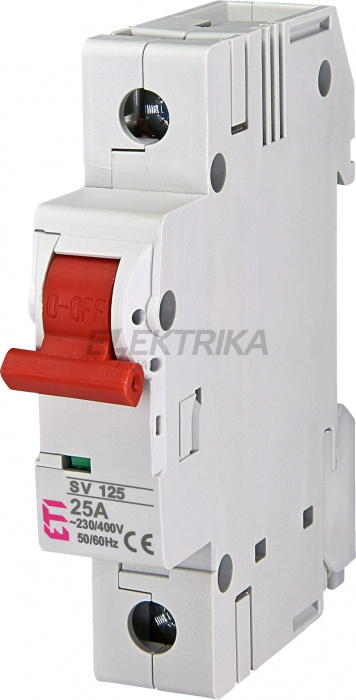 Вбудований вимикач ETI SV 125 1p 25A 002423122
