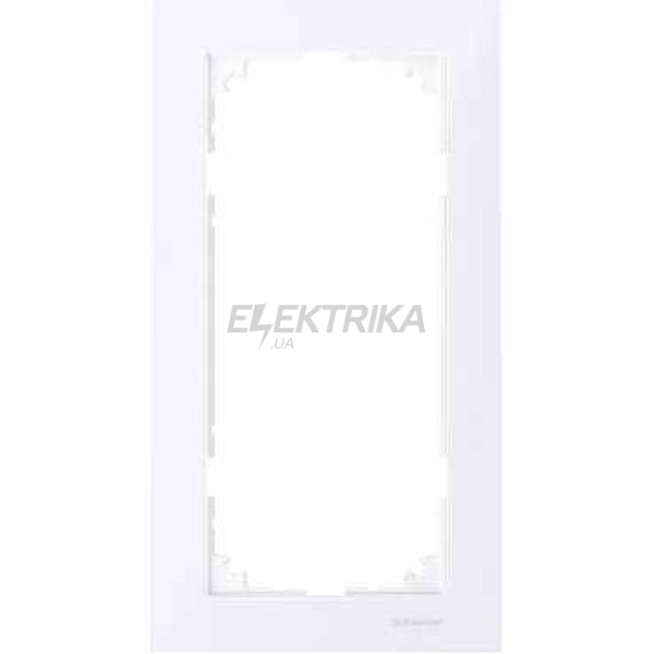 Рамка M-Pure 2-поста без перегородки, діамантовий білий