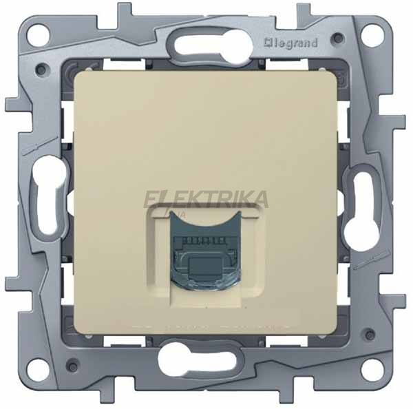 Розетка RJ45 кат.6 UTP, слонова кістка 672353