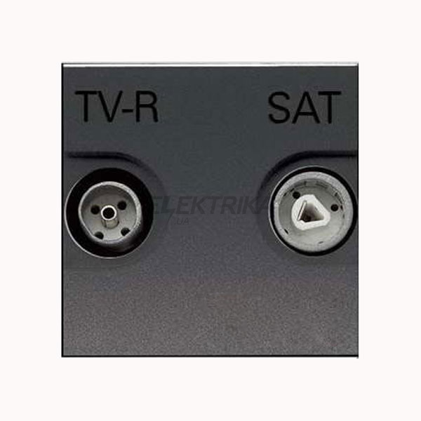 Розетка TV-R-SAT кінцева Zenit N2251.7 AN, антрацит