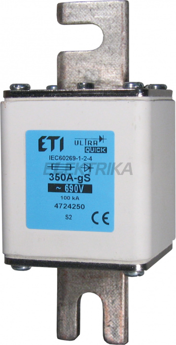 Плавка вставка запобіжник ETI S2M gS /110/400A/690V 004724256