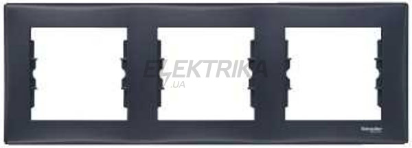 Рамка 3-постова горизонтальна графіт Schneider Electric Sedna (SDN5800570)