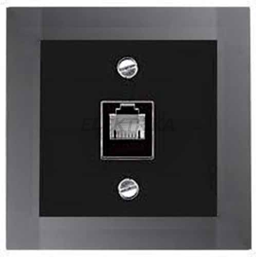 Корпус для 1xRJ12/RJ45 тип keystone, антрацит