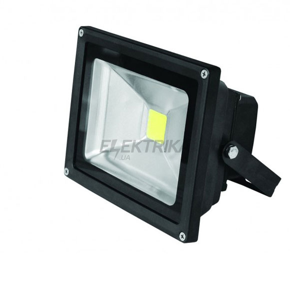 Прожектор світлодіодний EUROELECTRIC COB чорний 10W 6500K classic