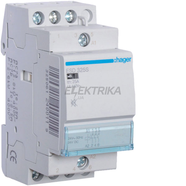 Контактор безшумний 25A, 3НЗ, 24В