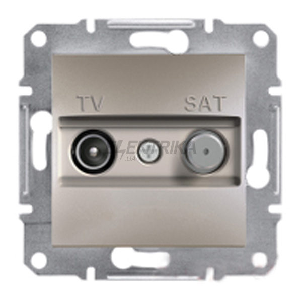 Розетка TV-SAT прохідна Schneider Electric Asfora 8дб бронза (EPH3400369)