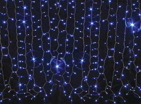 Гірлянда зовнішня Curtain 912LED 2x3 фіолет/чорний IP44
