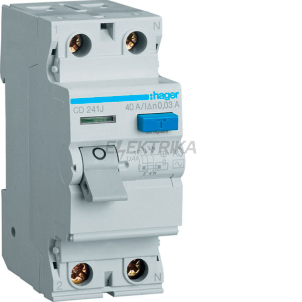 Пристрій захисного відключення 2P 40A 30mA AC