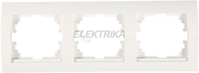 Рамка 3 посту горизонтальна Lezard Deriy б/вст білий (702-0200-148)