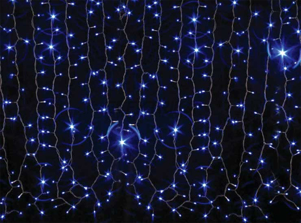 Гірлянда зовнішня Curtain Digital C 240LED 2x2 транс синій провід IP44