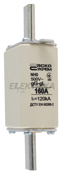 Запобіжник ножовий плавкий АСКО-УКРЕМ NH0 160A gG (A0050010026)