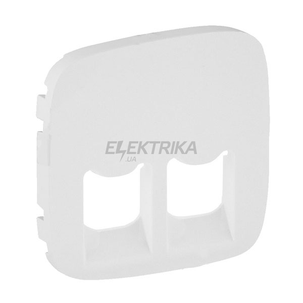 Панель лицьова розетки подвійний RJ11+RJ45, білий, Valena ALLURE