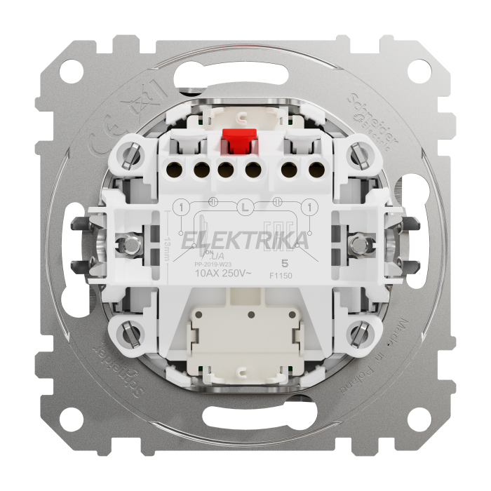 Двоклавішний вимикач Матовий алюміній Sedna Elements Schneider Electric SDD170105