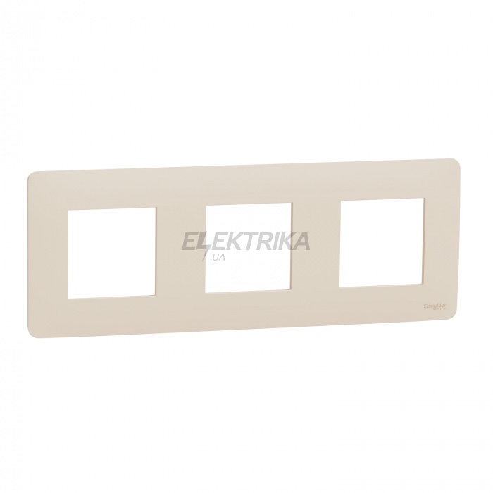 Рамка Schneider Electric Рамка 3-постова, бежева Unica New Studio NU200644