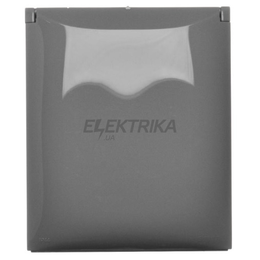 Розетка четверна AQUACLICK IP44 кришка в кольорі виробу, сірий (ACGSZ4/16)