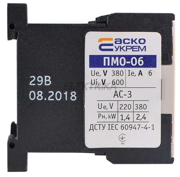 Пускач АСКО-УКРЕМ ПМ 0-06-01 М7 220В (LC1-K0601) (A0040010036)
