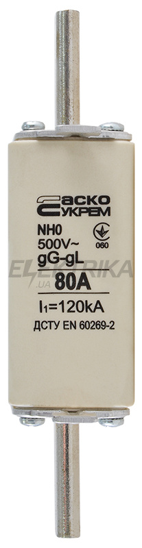 Запобіжник ножовий плавкий АСКО-УКРЕМ NH0 80A gG (A0050010023)