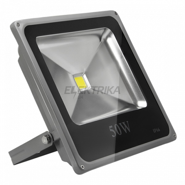 Прожектор світлодіодний LED 50Вт, 40 SLIM із датчиком руху